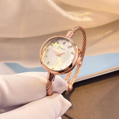 New Gradient Fresh Style Starry Sky Sunset Color Ladies Watch Student Fashion Bracelet Open Quartz Wristwatch