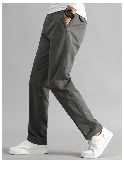 Explosions men's overalls casual pants cotton loose summer thin fashion long pants men's pants.