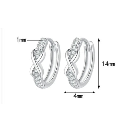 D VVS1 Full Moissanite Hoop Earring GRA Certified 925 Sterling Sliver Plated 18k Earrings for Women Party Gift Jewelry