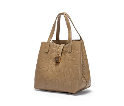 Women's Tote Bag New Steel Embossed Handheld Bun Mother Shopping Bag