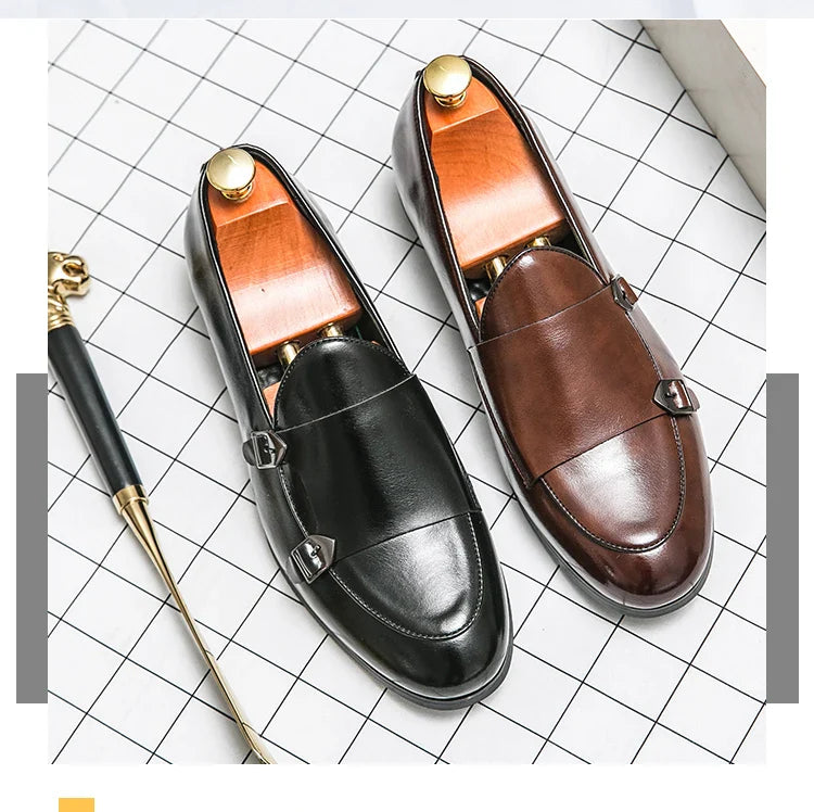 Men's Dress Shoes Trend Formal Leather Shoes For Men Classic Office Social Party Leather Loafers Male Casual Business Shoes Man