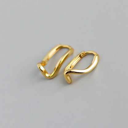 Real 100% 925 Sterling Silver Punk Hip-Hop Link Chain Gothic Studs Earrings for Fashion Women Jewelry Accessories 2022