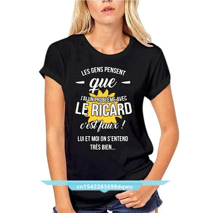 Les Gens Pensent Gue J Ai Un Probleme Avec Le Ricarrdd T Shirt Design Famous Natural Custom Tshirt Euro Size Top Tee New Arrival
