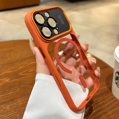 Original Clear Magnetic for Magsafe Case for iPhone 17 16 15 14 13 Pro Max 17 Air Full Lens Camera Protection Shockproof Cover