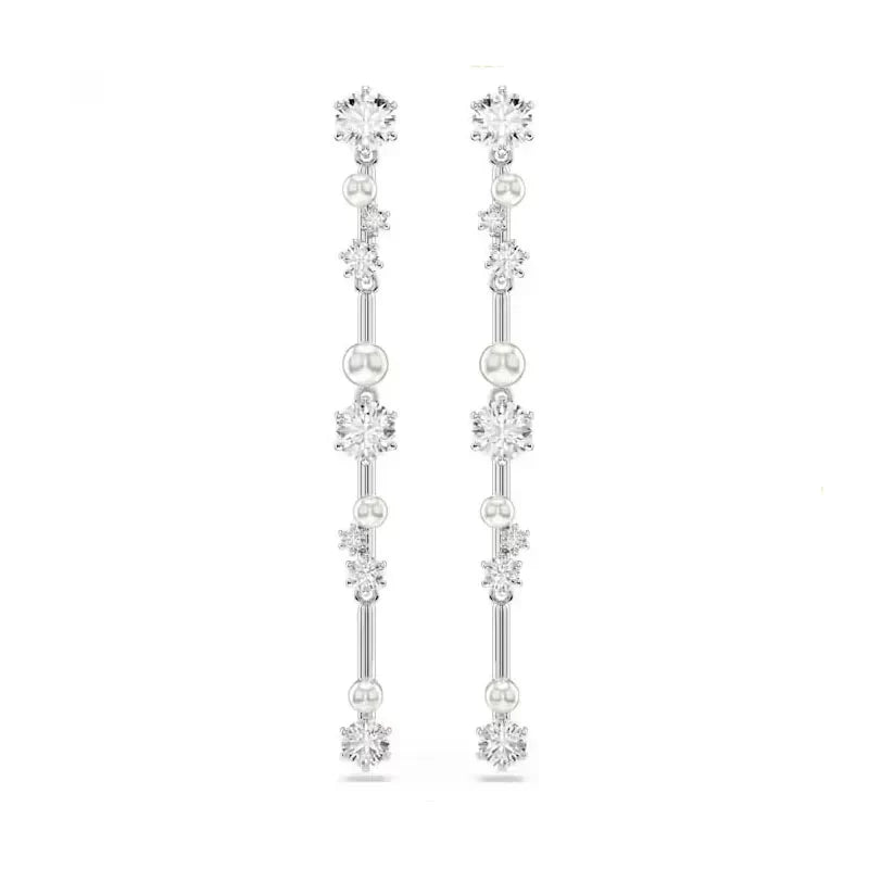 Original New Charms Pearl Necklace Earrings Bracelet Fine Jewelry Women Set Pearl Y Necklace for Women Romantic Gift