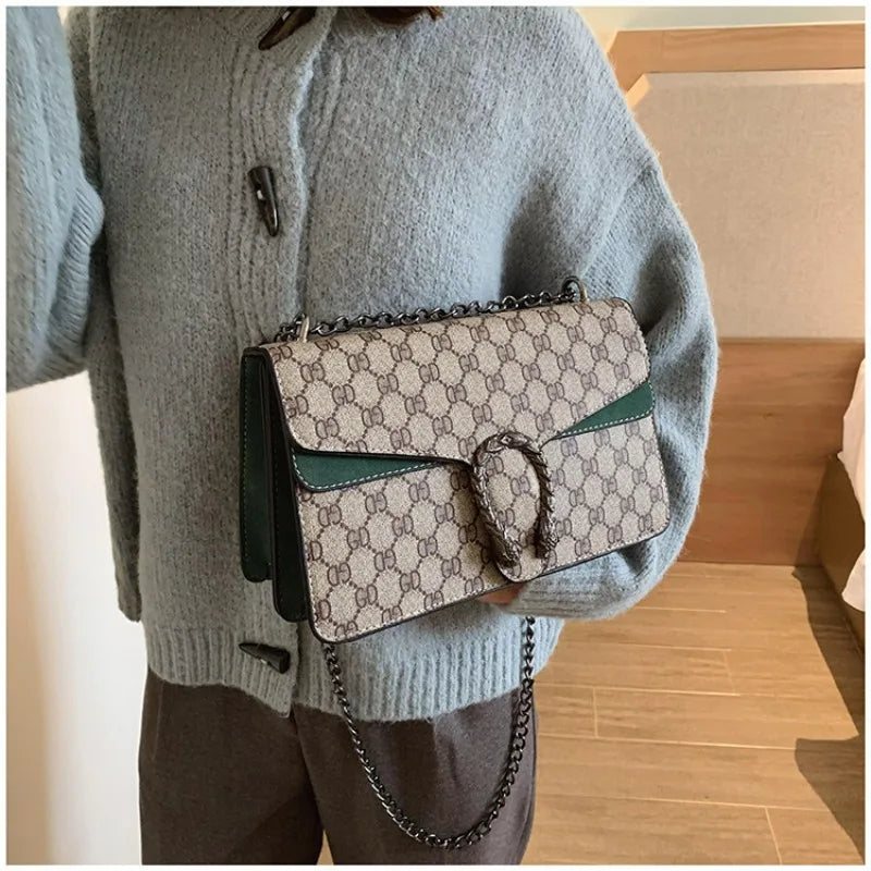 2025 New Trendy Fashion Dionysus Bag Vintage Print Mini Shoulder Crossbody Chain Bag for Women
