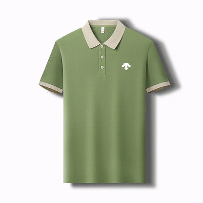New Designer Original Men's Polo Shirt New Collar Luxury Printed Short Sleeved Casual Business T-shirt Comfortable Men's Wear