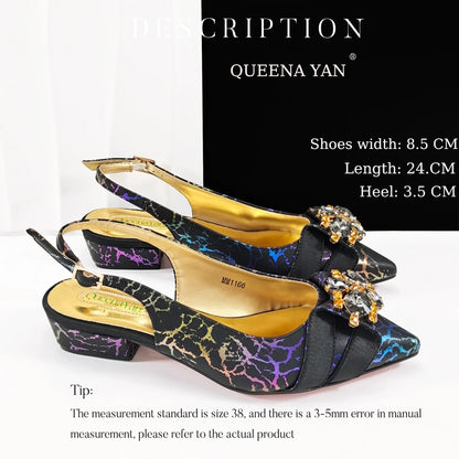 Italian Fashion Sandals and Bag Matching Set 2025 Women Party Perfect Matching for Lemon Green Color Wedding Shoes