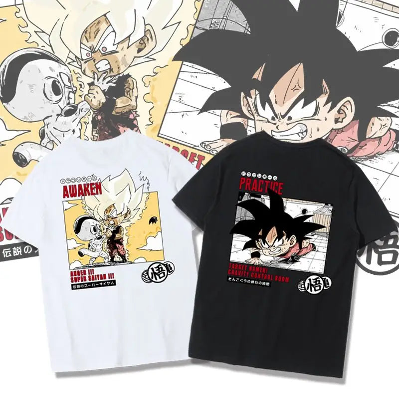 Tide Brand Joint T-shirt Wukong Frisa Animation Peripheral Clothes Ins Men's America Short-sleeved T-shirt