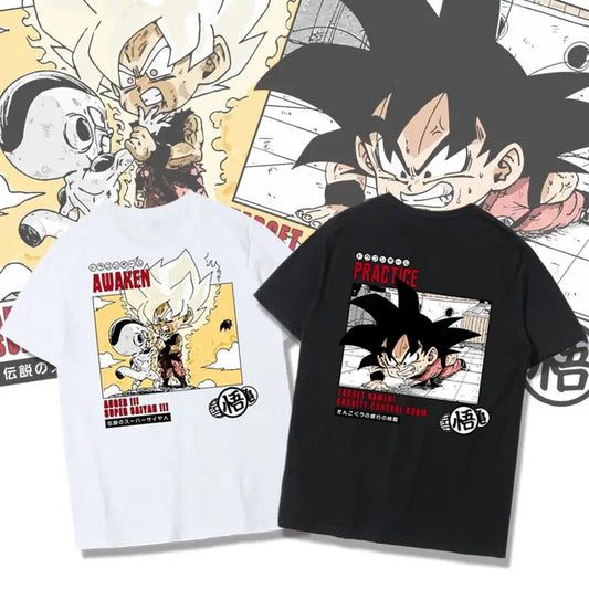 Tide Brand Joint T-shirt Wukong Frisa Animation Peripheral Clothes Ins Men's America Short-sleeved T-shirt