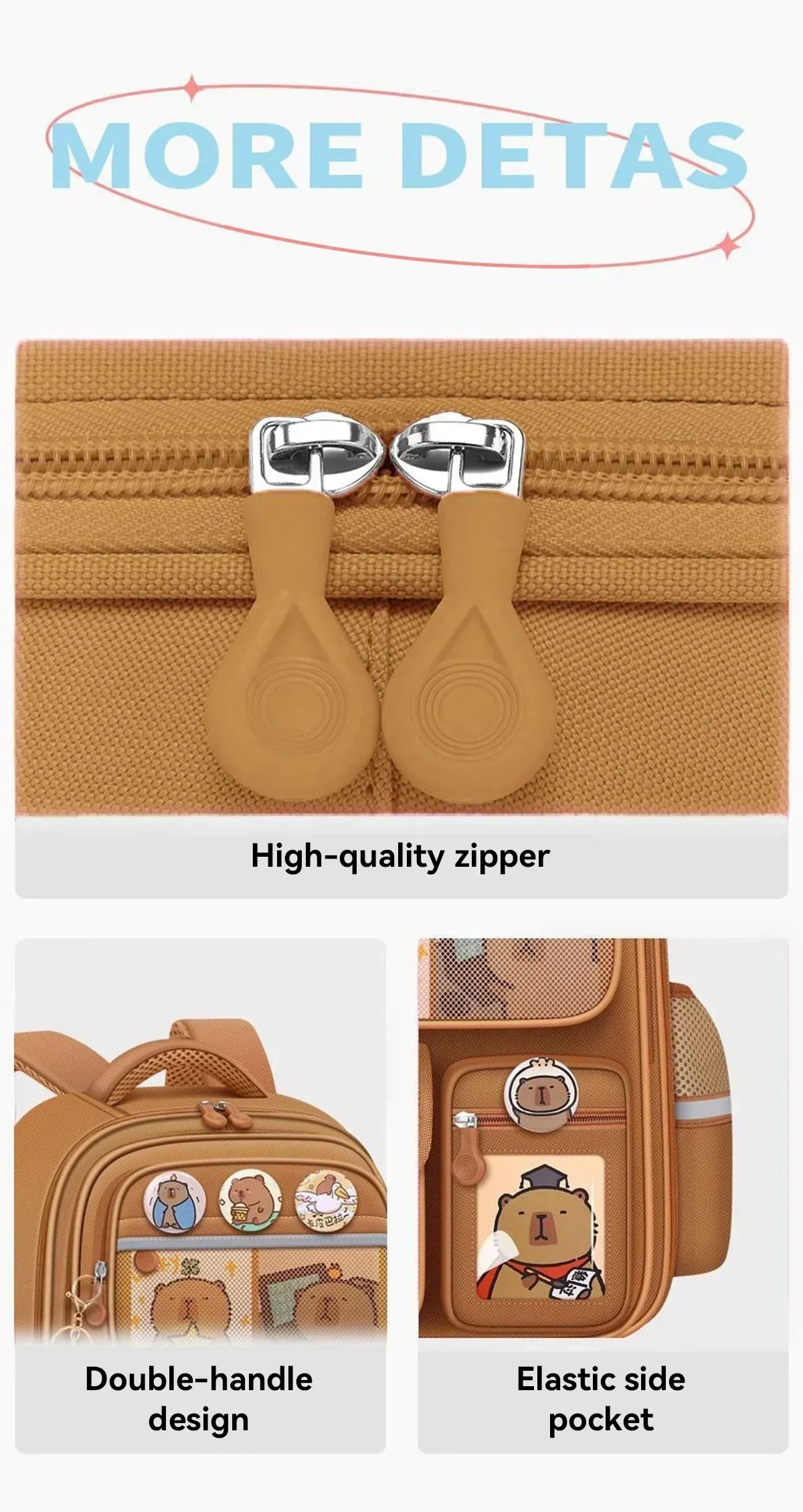 School Bag Waterproof Backpack Large Capacity Alleviate Burden Protecting Spine Widen Straps Backpack for Students Gift
