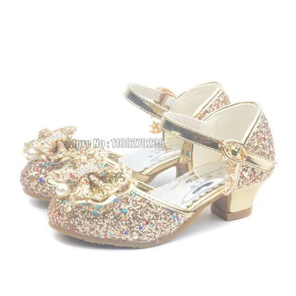 Flower Children Sandals Summer Beach Princess Girl Kids Glitter Wedding Party Infant Shoes