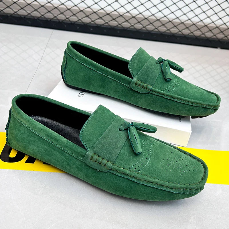 Loafers Men Casual Shoes Tassel Brogue Shoes Men Loafers Moccasins Breathable Slip on Big Size Driving Loafers for Men Shoes