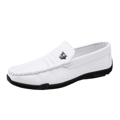 Sapatos Casuais de Couro Masculino Fashion Slip on Italiano Mocassins Formais Marca de Luxo Confortáveis Mocassins Masculinos Sapatos Masculinos Macios para Dirigir