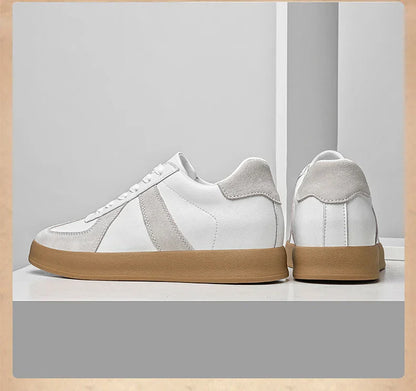 Invisible Height-Increasing Shoes 8cm German Training Shoes for Men, Summer Breathable Casual Sneakers, Genuine Leather Retro Versatile Forrest Gump Shoes 6cm