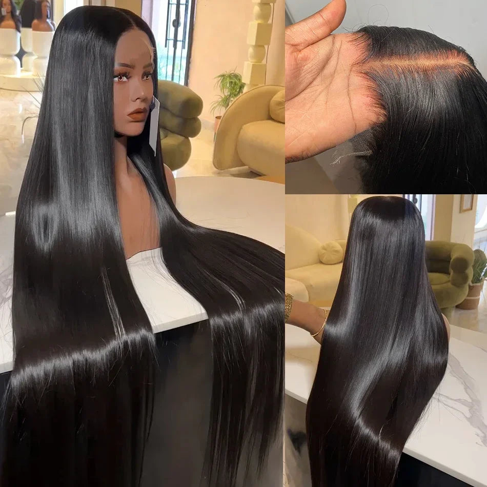 Glueless 7x5 Lace Front Wig Vietnamese Human Hair Bone Straight 13X4 Front Wigs Super Double Drown 13x6 Lace Frontal Wigs 180%
