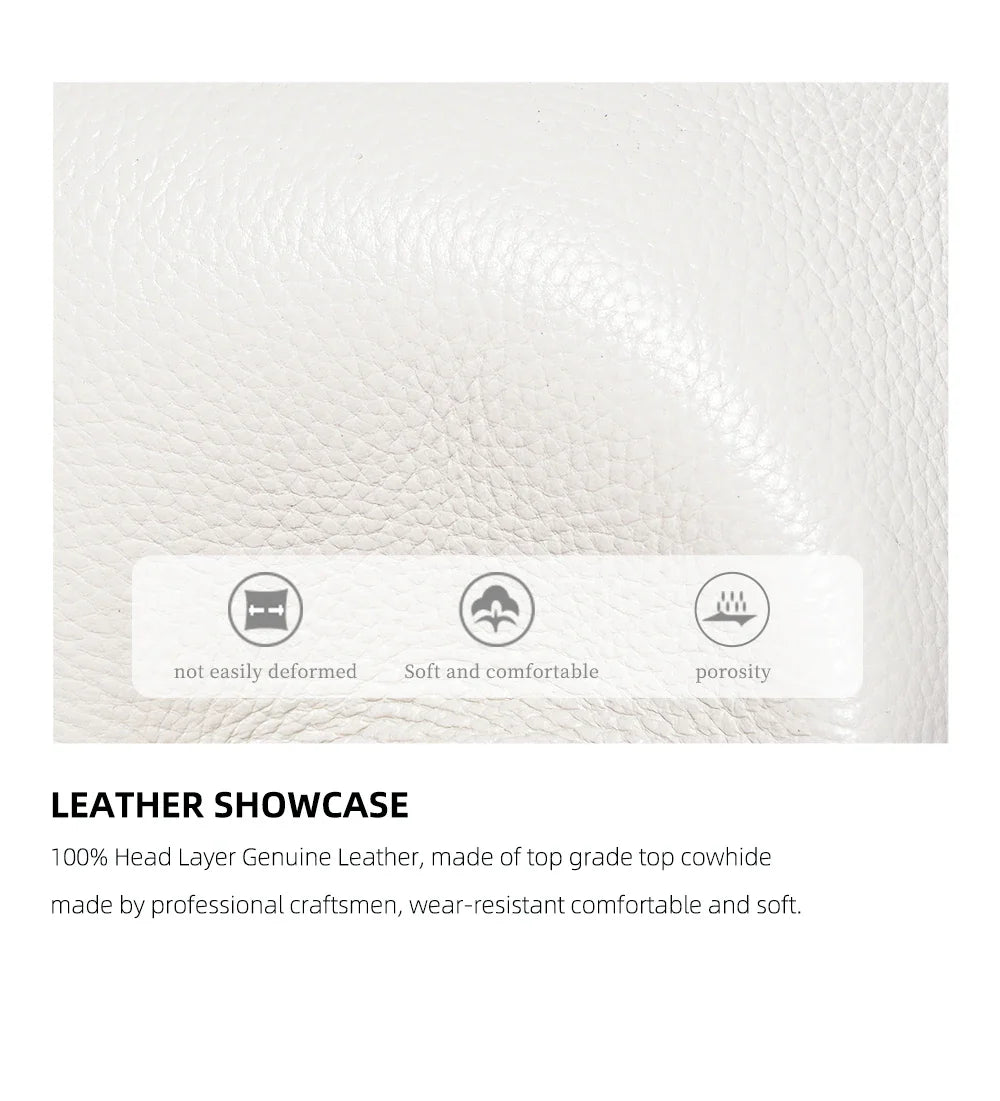 Genuine Leather White Designer Noble Shopper Shoulder Bag Commuter Large Bucket Handbag Women Tote Bucket Cross Body Bag
