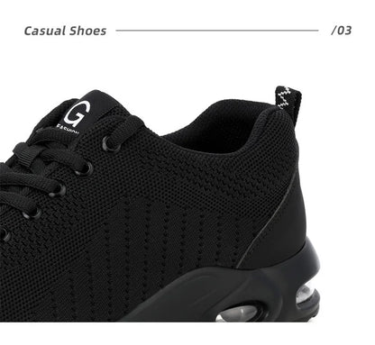 Anti-Smash Anti-puncture Protective Shoes Steel Toe Safety Shoes Men Air Cushion Work Shoes Sneakers Breathable Safety Boots
