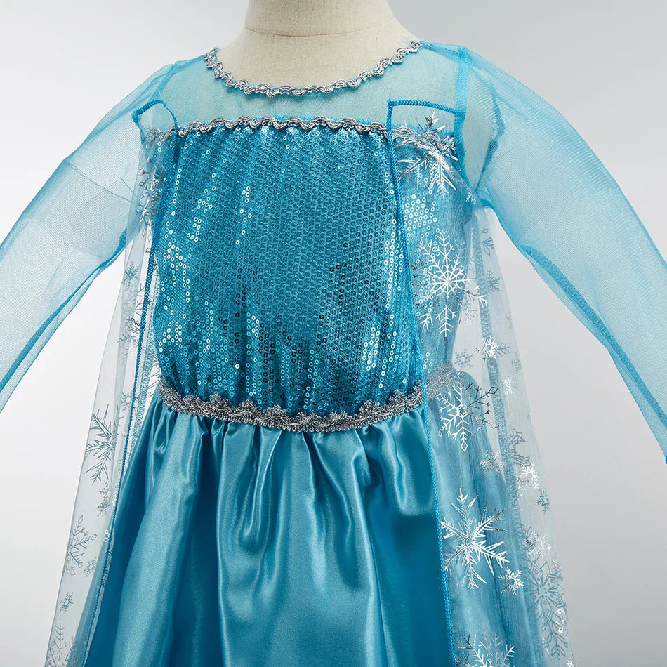 Little Girl Rapunzel Costume Party Fancy Princess Dress Christmas Cosplay Belle Sleeping Beauty Cinderella Carnival Disguise