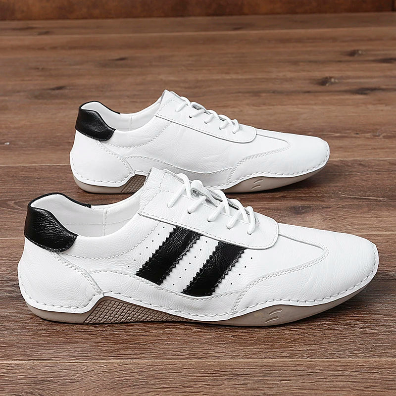 Genuine Leather Octopus bean shoes For Men Fashion Flats Shoes walking sports loafer breathable outdoor Men's driving shoes