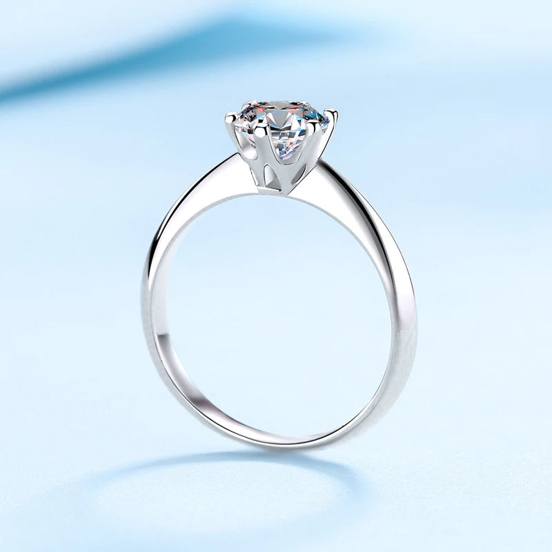1-3CT VVS1 Moissanite Rings for Women Engagement Wedding Promise Solitaire Band With Certificate S925 Sterling Silver Ring