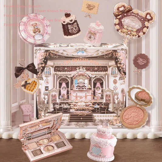 THE SWEETIE BEAR COLLECTION Makeup Gift Set All In Concealer Palette Blush Setting Powder Lip Jelly Gift Box Mirror