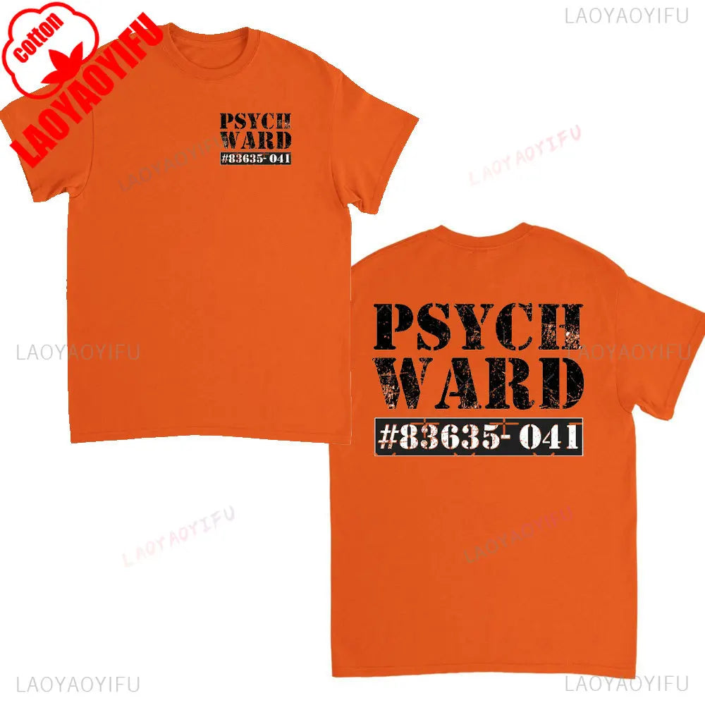 Ward Mental Prison Inmate Novelty Funny Unisex Crewneck T-shirt Summer Fashion Casual Print Tops Cotton Soft Tee