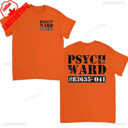 Ward Mental Prison Inmate Novelty Funny Unisex Crewneck T-shirt Summer Fashion Casual Print Tops Cotton Soft Tee