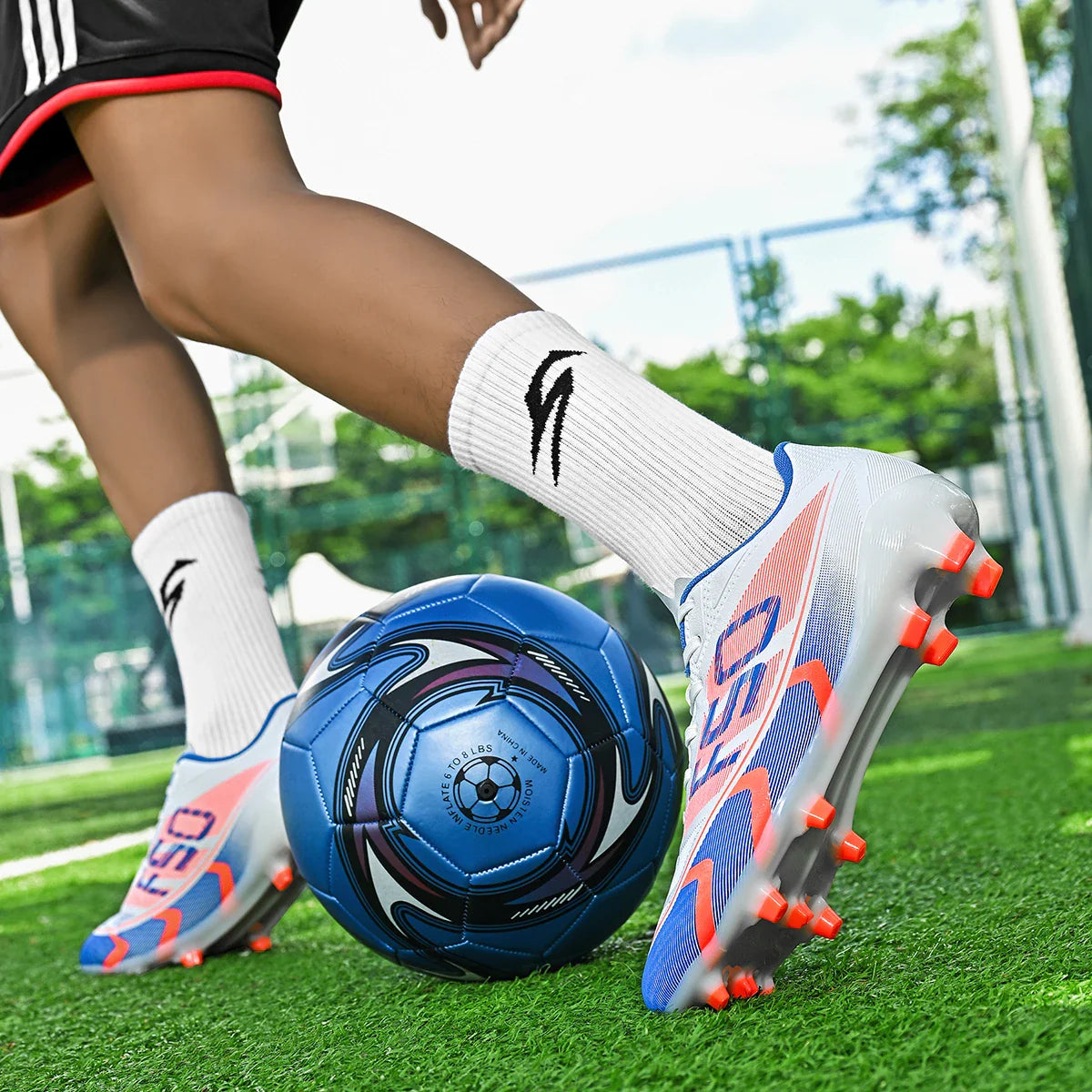 Adult breathable FG/AG long nail suitable for training and competition all season universal anti slip sports football shoes