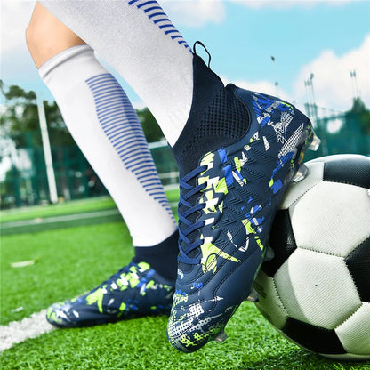 Double Star 2026 New High-Top Soccer Shoes, AG Long Studs, for Teens, Primary School Students, Adults & Kids, Professional Match
