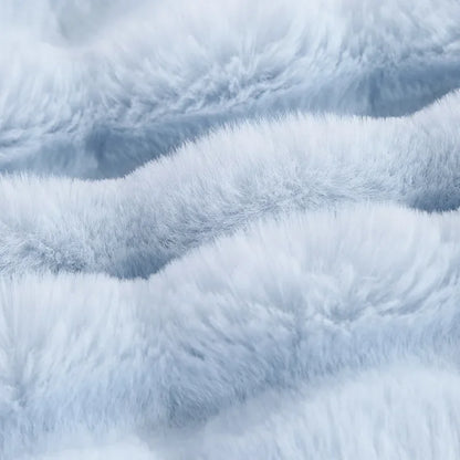 Super Soft Bubble Rabbit Velvet Blankets Multi Purpose All Seasons Air Conditioning Plush Blanket Solid Sofa Cover for Home