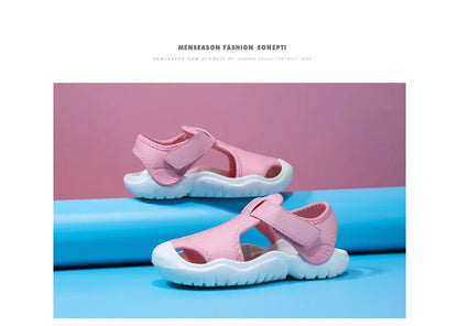 Kids Closed-Toe Sport Sandals Breathable Water Shoes Luxury Non-Slip Summer Beach Shoes Sandals for Toddler Boys Girls
