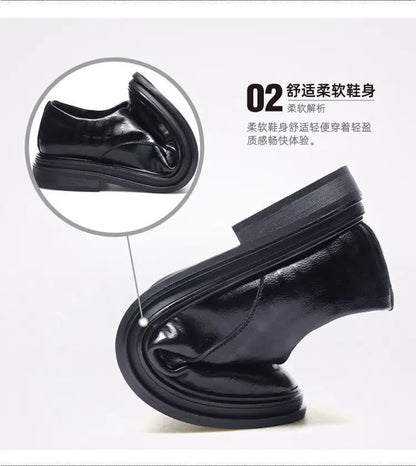 Novos Sapatos Masculinos de Negócios Primavera Outono Sapatos Masculinos de Couro Formais Tênis Masculinos Casuais da Moda Social Elegante Tendência Solado Reto