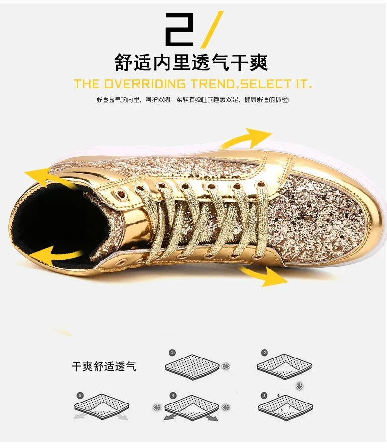 Mens Casual Shoes Non-slip Sports Outsole  Light High-top Men Fashion Boots Wear-resistant Male Sneakers 48