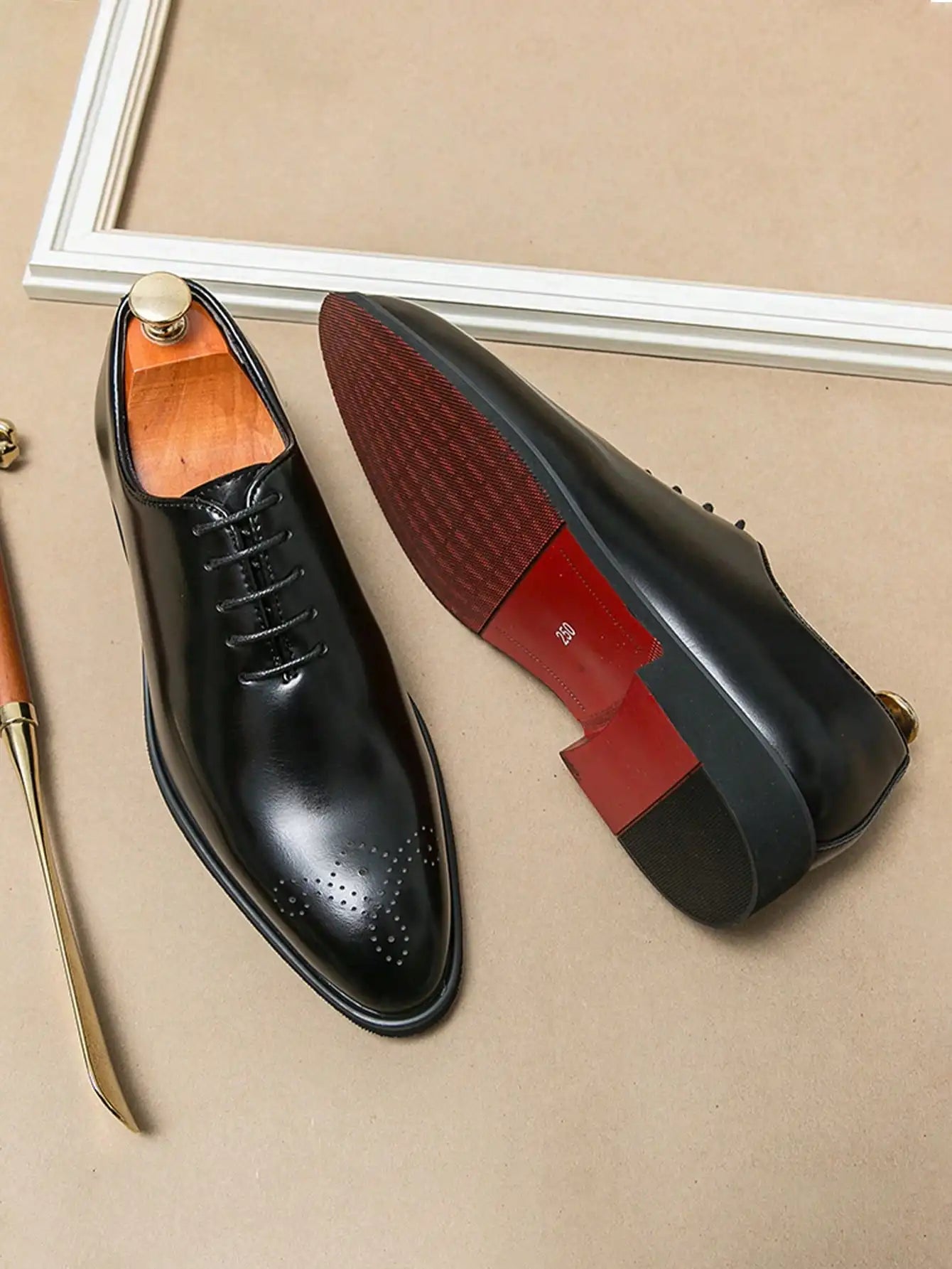 Classic Dress Leather Men Derby Shoes Formal Pointed Toe Business Leather Shoes Oxford Lace Up Anti SlipOffice Daily Shoes