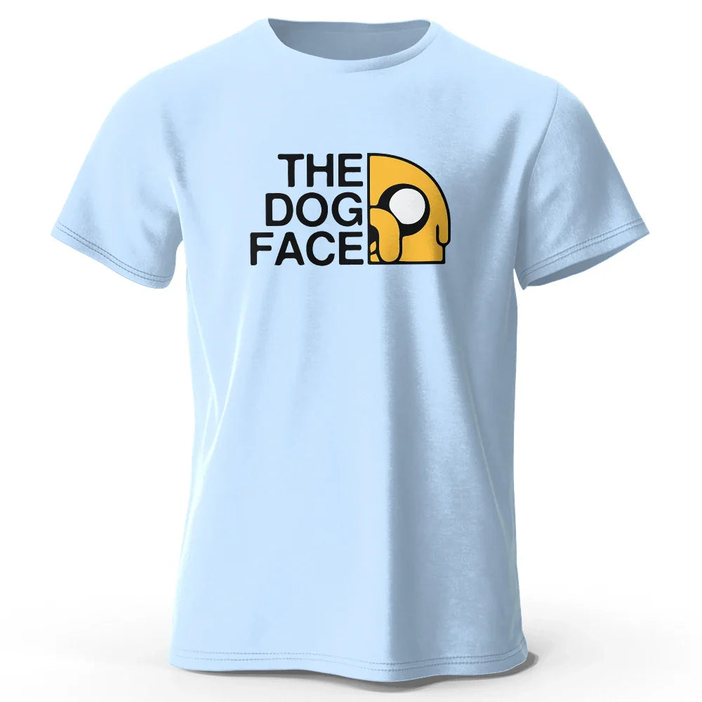 Men's Jake The Dog Printed T Shirt Oversized Funny Graphic Tees for Men Women Tops Tees