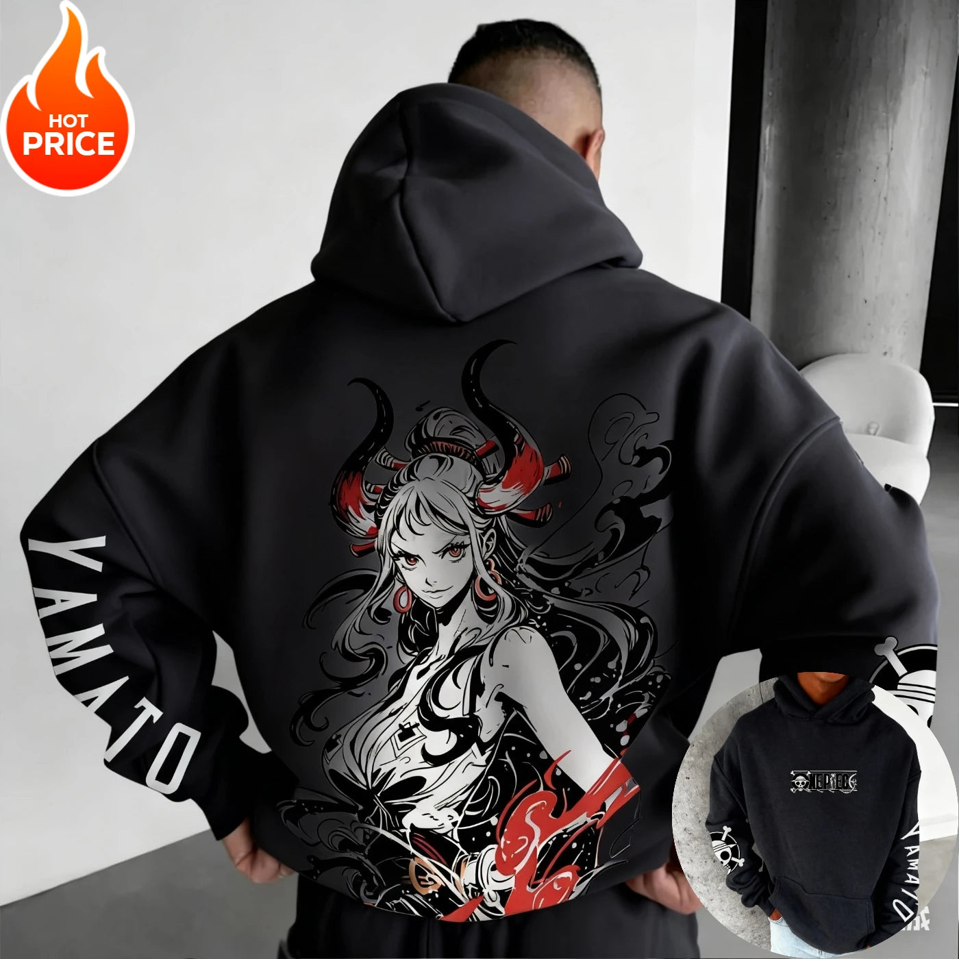 ONE PIECE Yamato Harajuku Anime 2025 Streetwear Winter Oversized Hoodie Vintage Men Women Long Sleeve Hooded Sweater Top Y2k