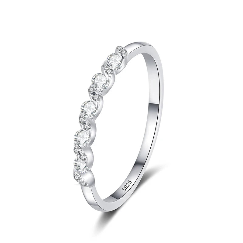 Full D Color VVS1 Moissanite Ring Delicate Lab Diamond Ring 925 Sterling Silver for Women Engagement Wedding Jewelry