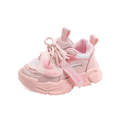 Girl Child Sport Shoe 2026 Spring Mesh Breathable Toddlers School Running Sneakers Fashion Non-slip Kids Boys Basketball Shoes
