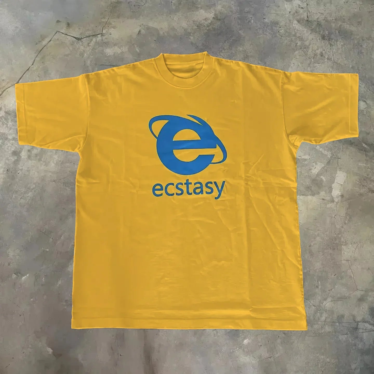 Streetwear Ecstasy New T Shirt Y2K Men's Harajuku White T-shirt Letter Pattern Printing Oversize Loose Short-sleeved Gothic Top