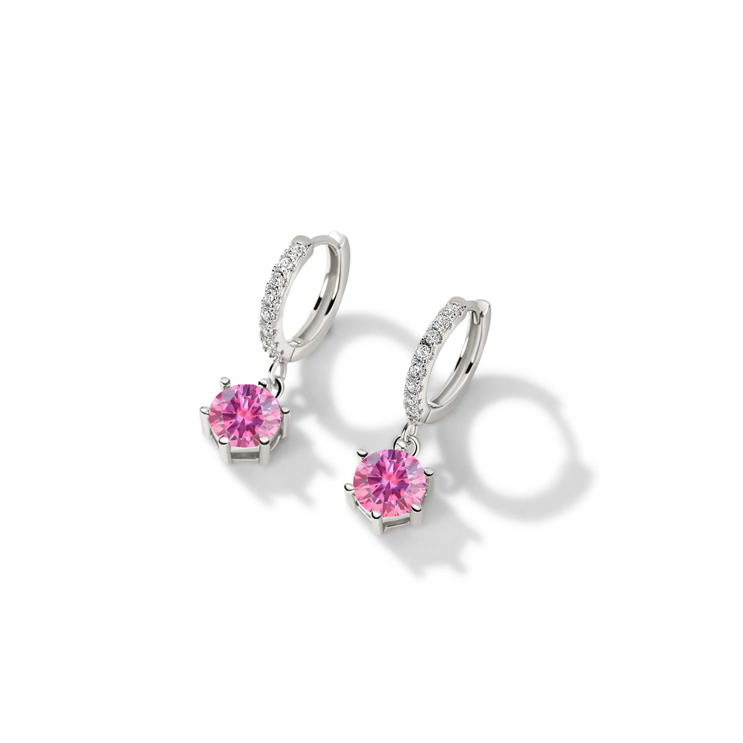 925 Sterling Silver 1 Carat Moissanite Drop Earrings for Women Charm Engagement Fine Jewelry Gift for Female Party Date