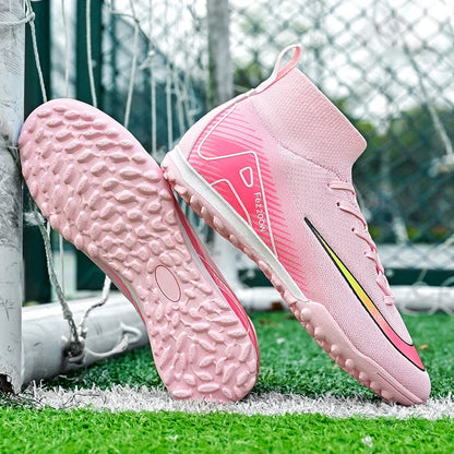 New Men Football Boots Match Long Spikes Soccer Shoes Cleats Boys Comfortable Training Sport Adult Breathable Outdoor Non Slip