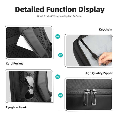 Men's Designer Laptop Bag Waterproof School Bags for College Boys Male Business Sports Travel Backpack Men With USB Charging