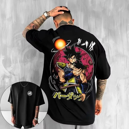 Animation Joint American Loose T-Shirt 2025 Summer New Men's and Women's Casual Street Hip Hop Short Sleeve Top