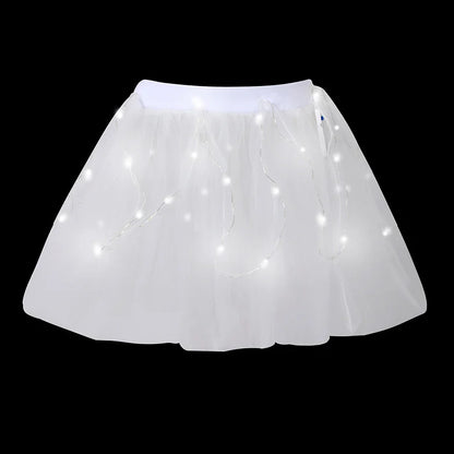 Childern Princess Dress For Girls LED Light With Flower Fairy Dress Up Kids With Wings Halloween Elves Party Tinker Bell Dress