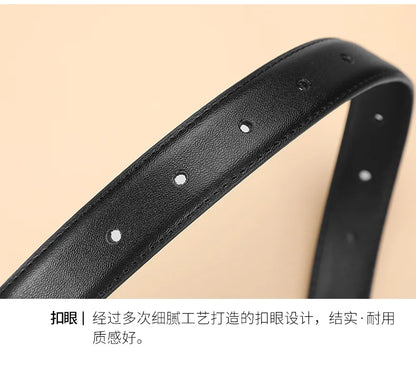 Fashionable women's belt; cowhide leather belt for women; versatile decoration with a high-end feel; trendy Korean-style