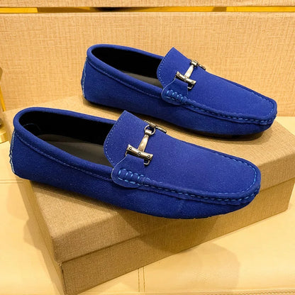 Suede Men Casual Shoes Lazy Shoes Male Breathable Slip-on Mens Driving Flat Shoes Comfortable Boat Shoe Loafers Moccasins