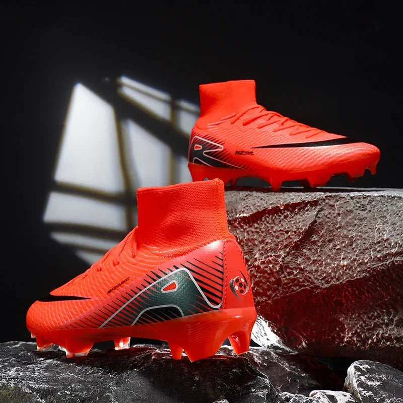 New Men Women Professional Football Boots Training Cleats Sport Sneakers Trainer Lightweight Grass Non-slip Match Soccer Shoes