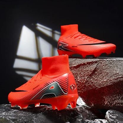 New Men Women Professional Football Boots Training Cleats Sport Sneakers Trainer Lightweight Grass Non-slip Match Soccer Shoes