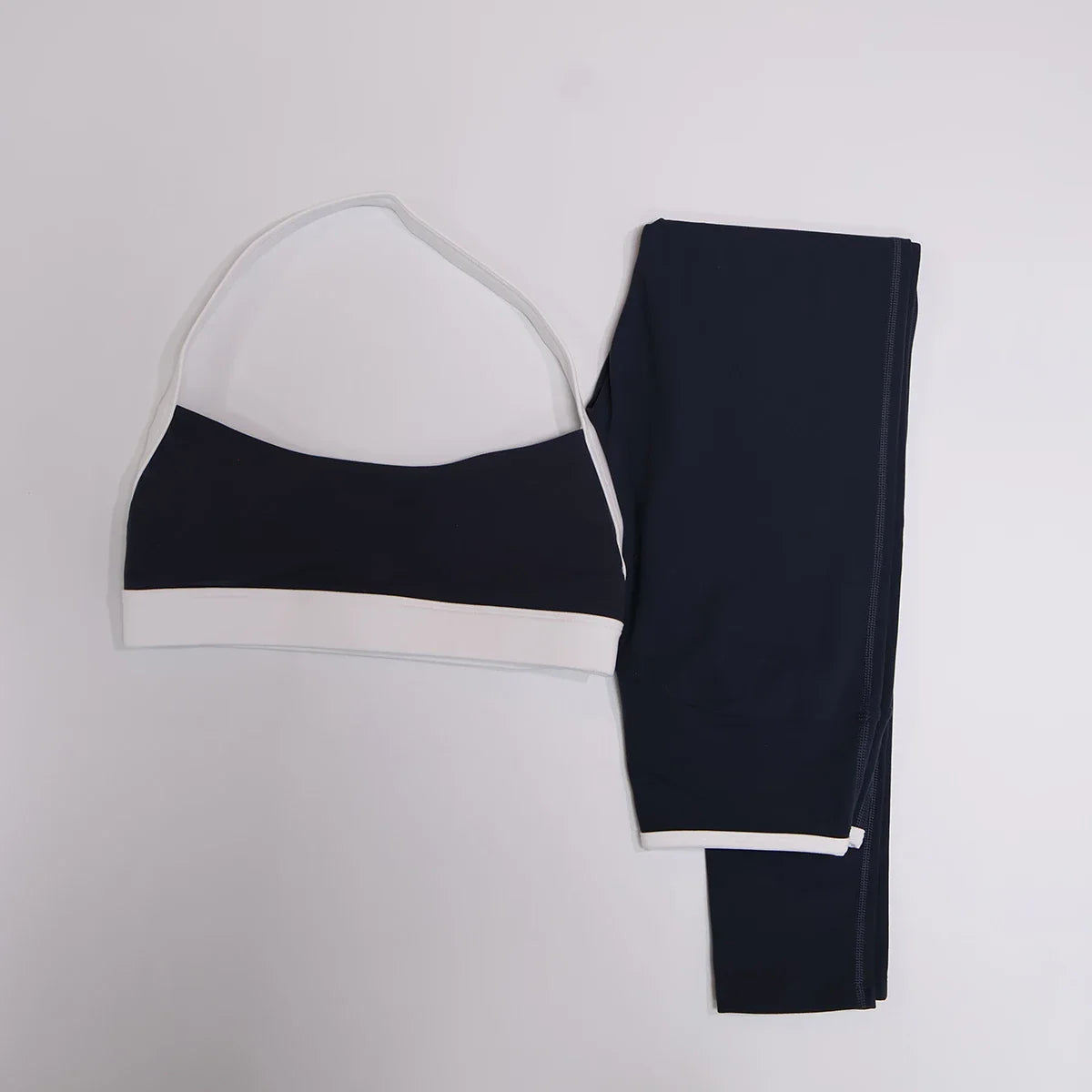 Women Summer Contrasting Sports Bra Shorts Set Female Two-Piece Set Running Shock-Absorbing Neck Hanging Underwear Yoga Set